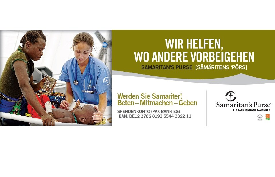 Beispiel für eine Frei-/Füllanzeige von Samaritan's Purse