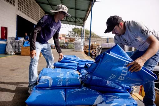 Mitarbeiter der Logistik im Einsatz in Venezuela
