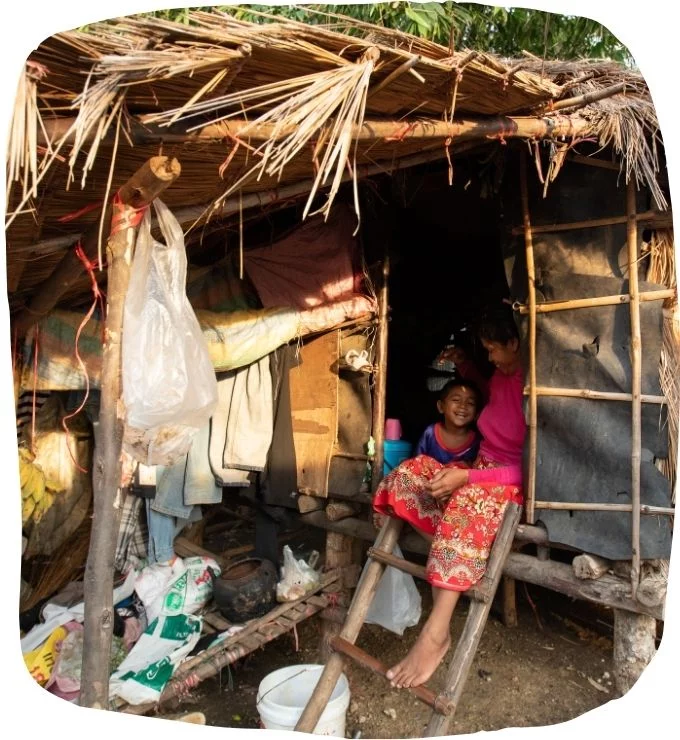 Eine einfache Wohnhütte in Kambodscha