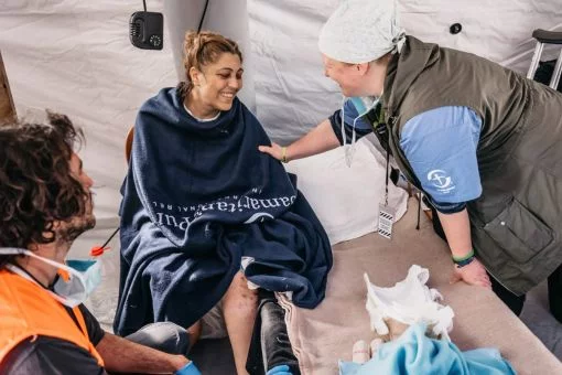 Zuspruch im mobilen Krankenhaus