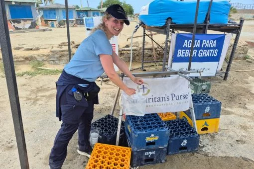 Christine Maag an unserer Wasserstation in Venezuela
