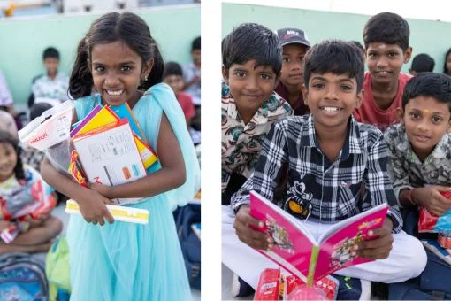 So viel Freude über Schulmaterialien!