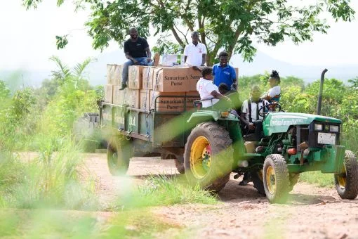 Schuhkartons unterwegs in Ghana