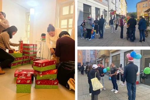 Straßenaktion & Packen