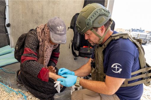 Unser medizinisches Team versorgt Wunden in Gaza Unser medizinisches Team versorgt Wunden in Gaza