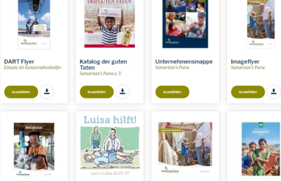 Bestellshop von Samaritan's Purse