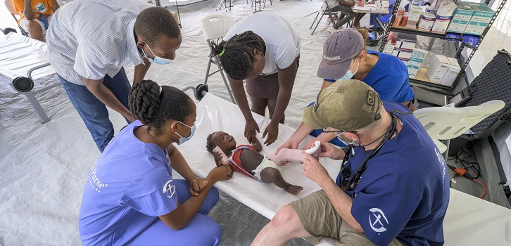 Überblick über das Notfallkrankenhaus von Samaritan's Purse in Haiti