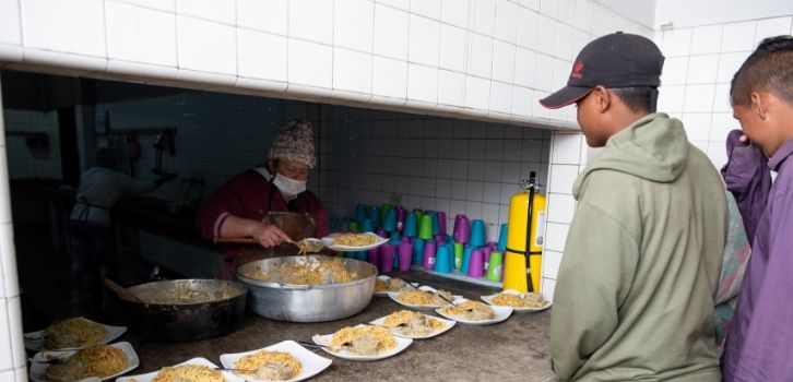 Essensausgabe für Flüchtlinge aus Venezuela