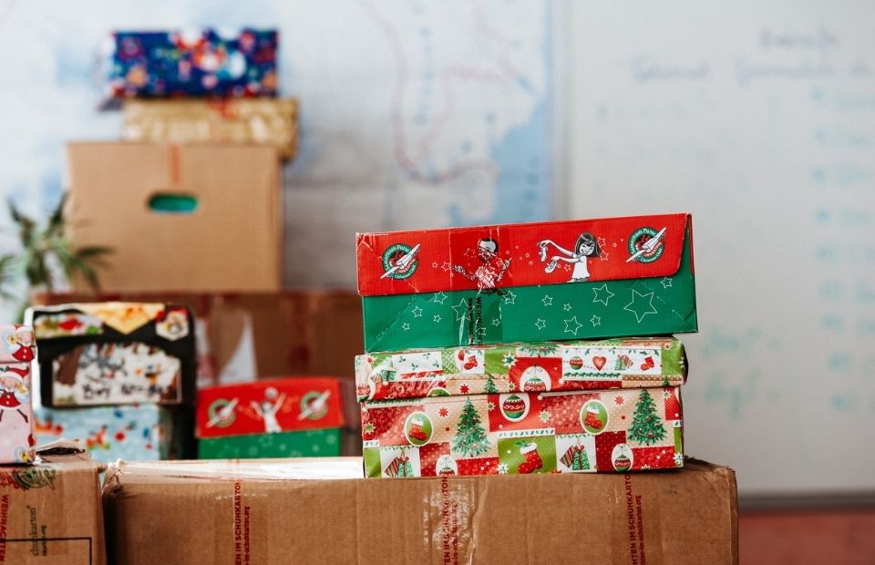 Box-to-go von "Weihnachten im Schuhkarton"